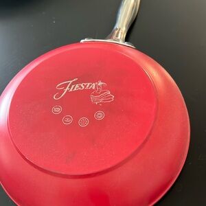Red Fiestaware non stick skillet 8.25"